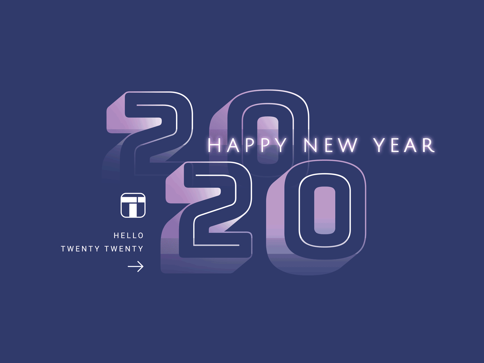 Happy 2020 from TTT Studios! 2020 animation art creative design gif graphic design illustration indigo new year photoshop ui