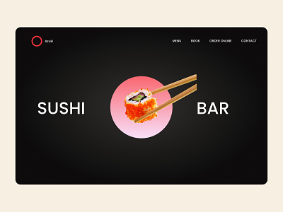 AZUKI SUSHI BAR adobe figma japan landingpage minimal ui uidesign webdesign website