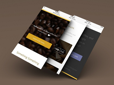 Kaffae coffee mockup ui ux website