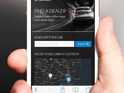 Mobile Car Dealer cars mockup ui website