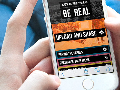 Be Real html5 mockup. add app html5 ui website