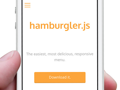 hamburgler.js hamburger menu mobile responsive