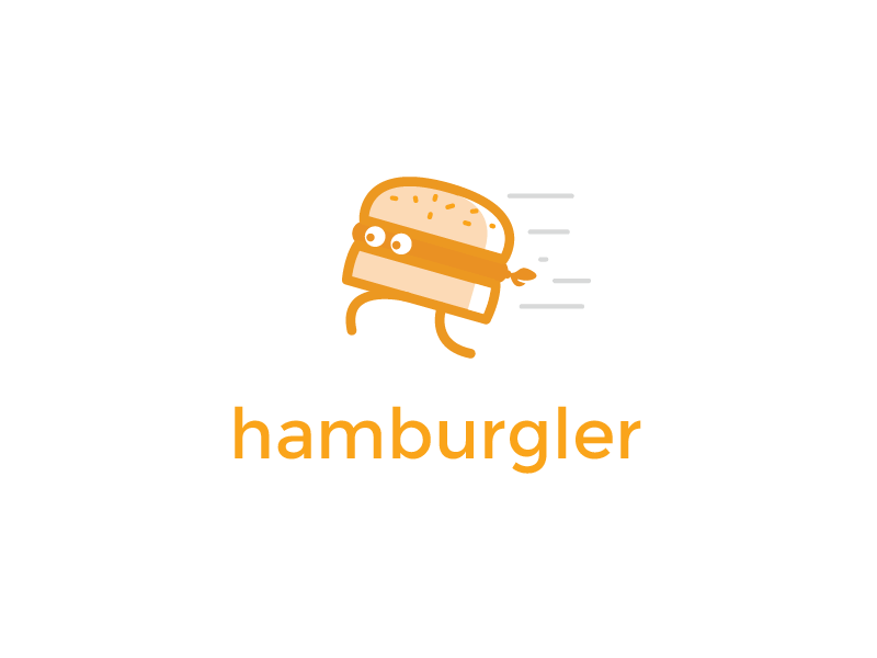 Tasty burger hamburger hamburgler icon illustration