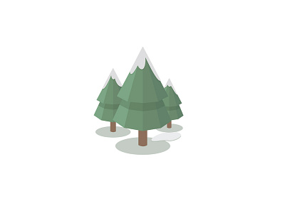 Winter Forest Low-poly christmas forest illustrator low poly vector winter