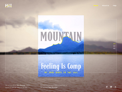 Banner Design banner branding cloud fountain graphic design hill mountain natural nature photography photoshop river scenario ui ui ux