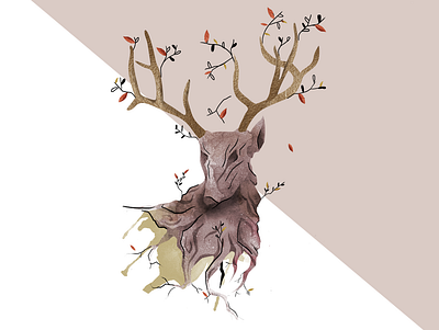 DeerU - An app for the environment color palette illustration nature illustration photoshop