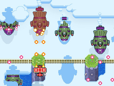 Blimps 16bit 8bit game pixel art pixelart retro