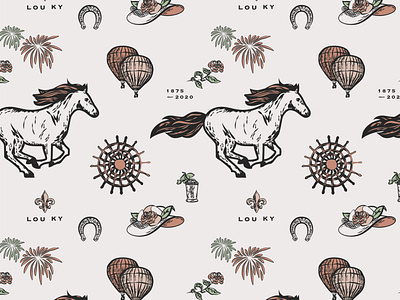 Derby Pattern derby design drawing graphic horse horse racing illustration kentucky louisville vector