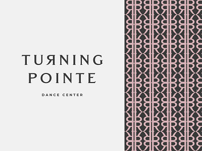 Turning Pointe branding dance design graphic illustration logo pattern typography