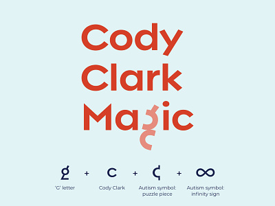 Cody Clark Magic autism branding design graphic logo magic typography vector wordmark