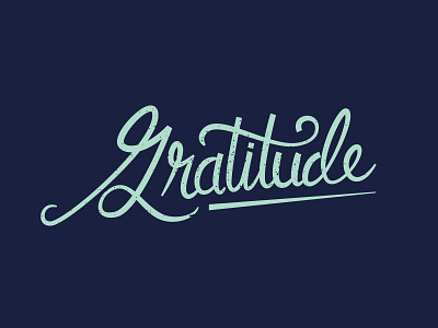 Gratitude lettering