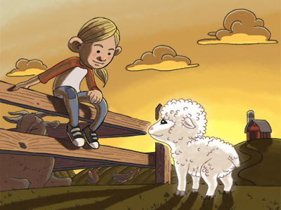 Mary Had a Little Lamb 1 book book illustration childrens childrens book farm lamb