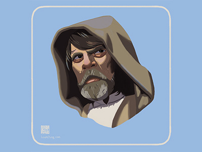 Jedi Master Luke digital painting illustration luke skywalker star wars the last jedi