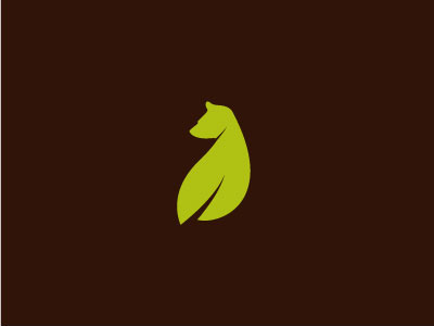 Bear Eco bear leaf logo