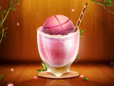A Dribbble On The Rocks Please! alicia ball cyrillio debut dribbble glass insect juice leaves nature pink