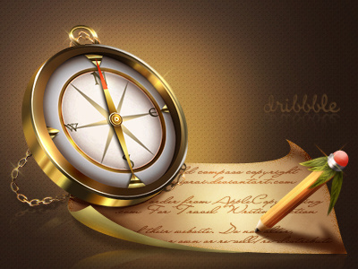 Travel Writing Icon compass gold golden icon ios paper pencil travel writing