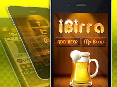 iBirra iOS App Design app application beer blue design game glow ibirra icon ios tech wood