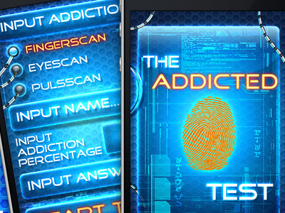 The Addicted Test iOS App app application blue design fun game glow ios tech wire wires