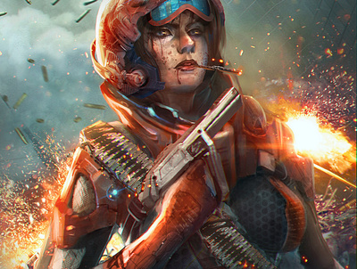 Soldier design game illustration