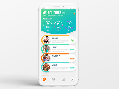 Fitness app UI design app application design fitness fitness app ios iphone ui