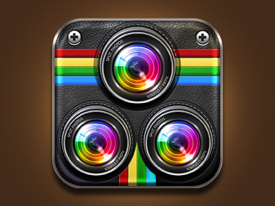 Camera App Icon app application camera instagram interface ipad iphone lens lenses mobile photography rainbow