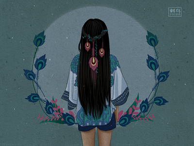 Blue Moon character design illustration illustrator