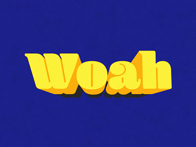 Woah after effects animation loop motion text type woah