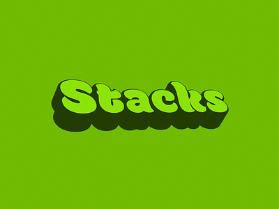 Stacks 3d after effects animation green loop motion on stacks smooth stacks text type typography