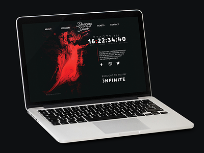 Dancing In The Dark Event Microsite interactive design microsite mock up web design website website design