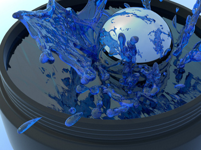 Splashin' Around in Dimension 3d adobe dimension blue dimension goop jelly mockup render splash