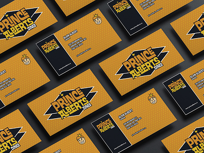 Prince Albert Business Card branding business card diner logo nostalgia orange prince albert rebrand redesign retro stationery