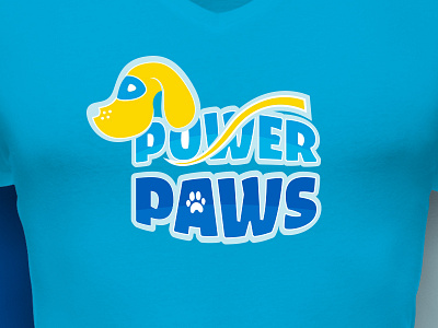 Power Paws Logo dog doggy logo paw print paws power pupper super super dog superhero