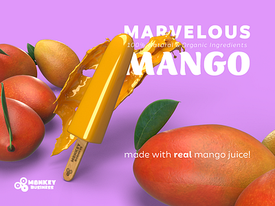 Marvelous Mango Pop 3d frozen mango marvelous popsicle render tasty treat