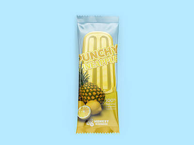 Punchy Pineapple Package 3d business ice monkey packaging pineapple popsicle punchy summer yellow