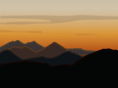 Mountain Sunset ambient enviroment feels illustration landscape mountain sunset
