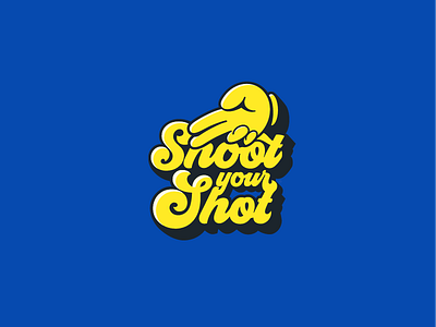 Shoot Your Shot cartoon finger gun groovy hand script shoot shot type your