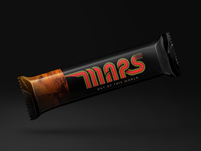 Mars Bar bar candy chocolate concept futuristic mars package packaging redesign space