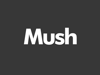 Mush brand branding branding design design designer flat logo type type daily typogaphy