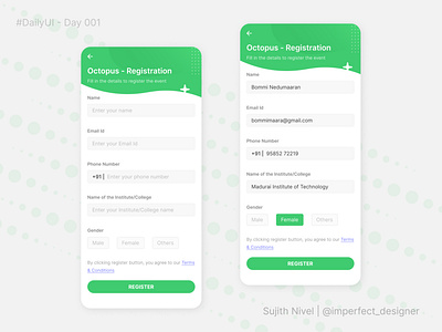 Event Registration Form - Daily UI Day 001 dailyui dailyui 001 dailyuichallenge design design app design art illustration register form registration form registration page sign in signup signup form signup page signup screen tabs terms and conditions terms of service ui