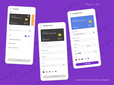 Credit Card Checkout - Daily UI Day 002 add add new card app app design buttons color credit card checkout creditcard dailyui debit card design form payment success themes typography ui ui ux uidesign ux