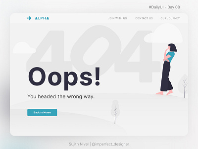 404 Not Found - Daily UI Day 008 - Web 404 error 404 error page 404page app app design dailyui design error 404 error message error page illustration logotype minimal ui ui ux ux web web design webdesign website design