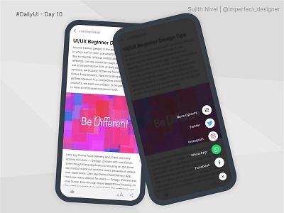 Social Share Button - Daily UI Day 010 app app design branding design like button medium article minimal share button shares social media social network socialmedia typography ui ui ux uidesign ux