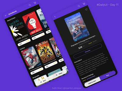 E - Commerce (Book Shopping) - Daily UI Day 012