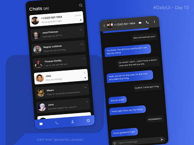 Chat Application (DM) - Daily UI Day 013 app app design chat chat app chatter chatting chatting app conversation dailyui design list view lists minimal ui ui ux uidesign ux vector