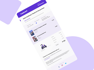 Daily UI Challenge Day 17 - Email Receipt