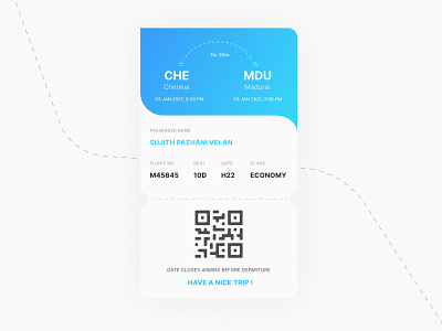 Boarding Pass - Daily UI Day 024