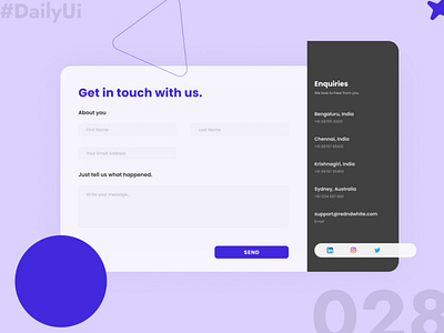 Contact us - Daily UI Day 028