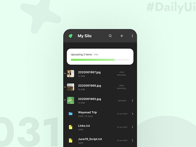 File Upload - Daily UI Day 031 app app design branding dailyui design figma file flat flat design flat illustration icon minimal ui ux uidesign upload upload file uploading ux