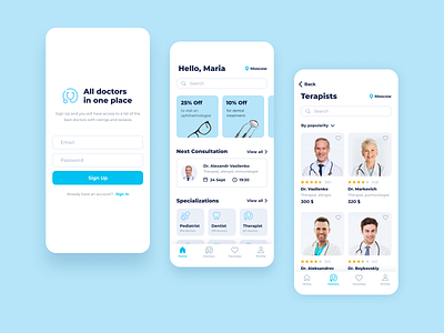 All doctors app app book design doctor medicine ios medicine ui ux