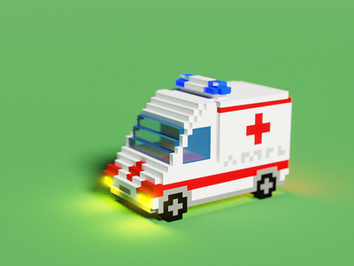 Voxel Ambulance - Front